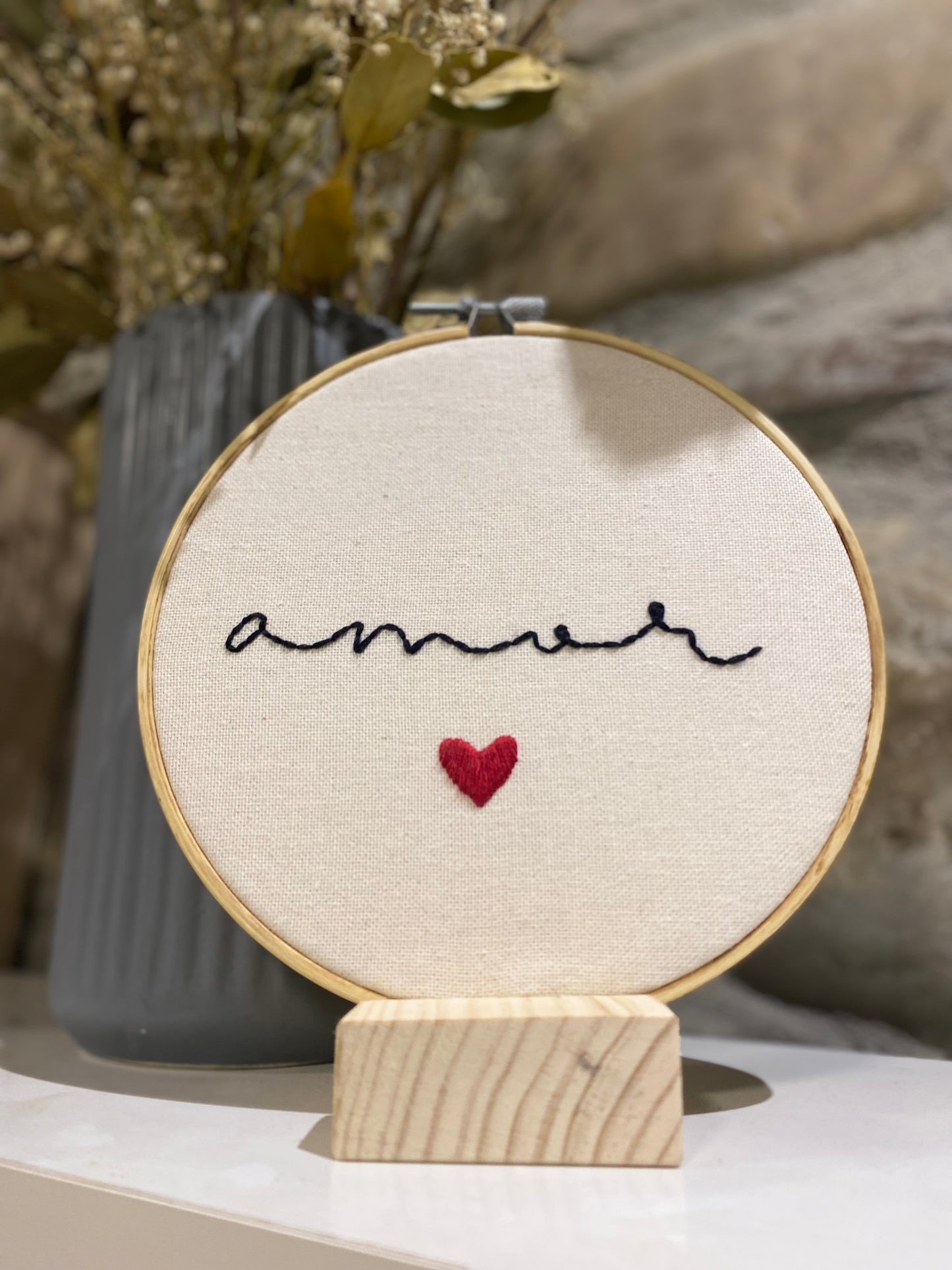 Cuadro bordado Amor